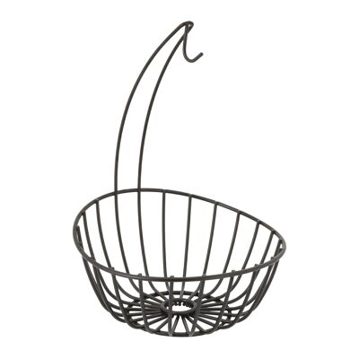 Point-Virgule Wire basket for bananas and fruits black