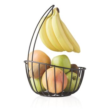 Point-Virgule Wire panier pour bananes et fruits noir 3