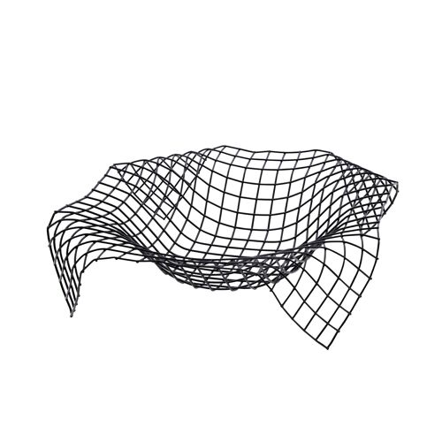 Point-Virgule Wire envelope panier noir 34x34x8.5cm