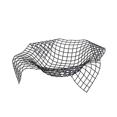 Point-Virgule Wire envelope basket black 34x34x8.5cm