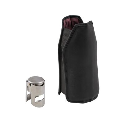 Nylon Champagne Stopper and Wine Cooler Set