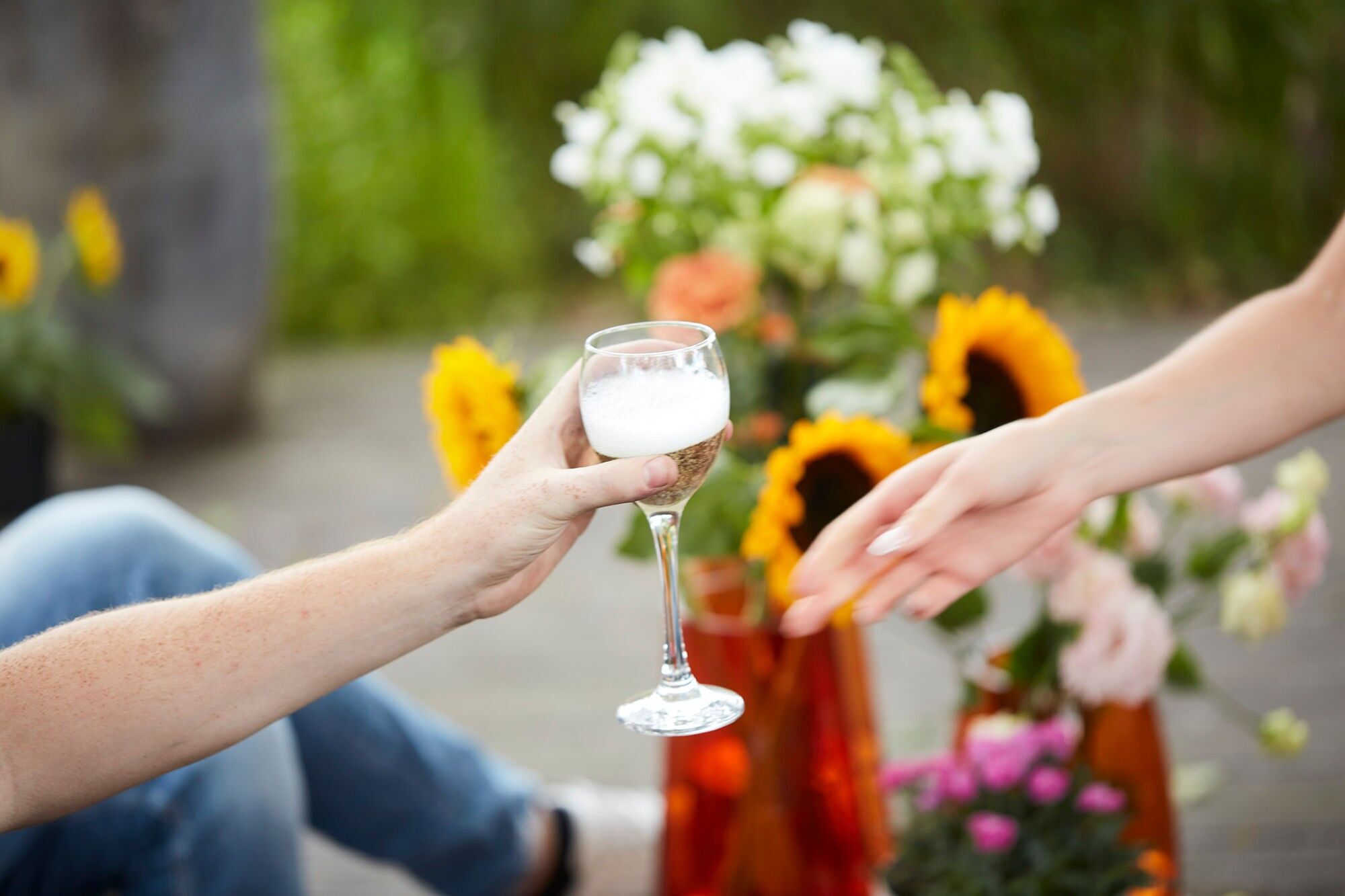 Sektverschluss- und Weinkühler-Set aus Nylon