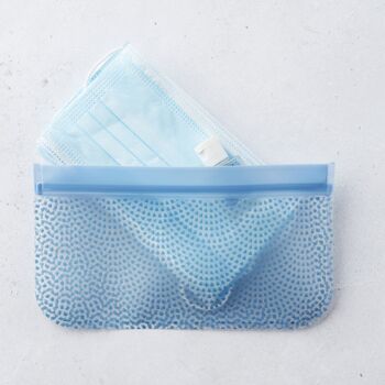 Set de 3 sacs ziplock réutilisables en Peva bleu 5