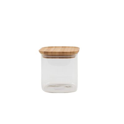 Glass jar with bamboo lid 600ml