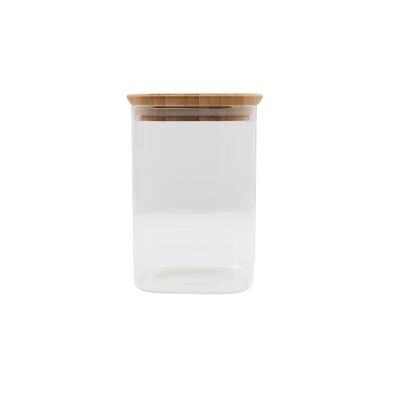 Glass jar with bamboo lid 800ml