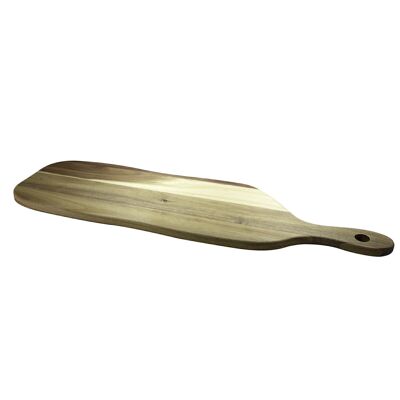 Tagliere con manico in legno di acacia 76x22x1,8cm