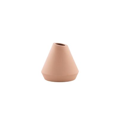 Powder pink bamboo fiber vase ø 11cm H 10.5cm