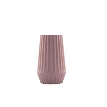 Vase rainuré en fibre de bambou mauve ø 9.2cm H 15.2cm 1