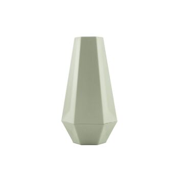 Vase géométrique en fibre de bambou vert sauge 10.8x9.5x20cm 1