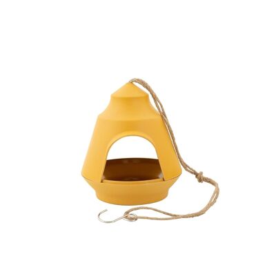 Ocher colored bird feeder