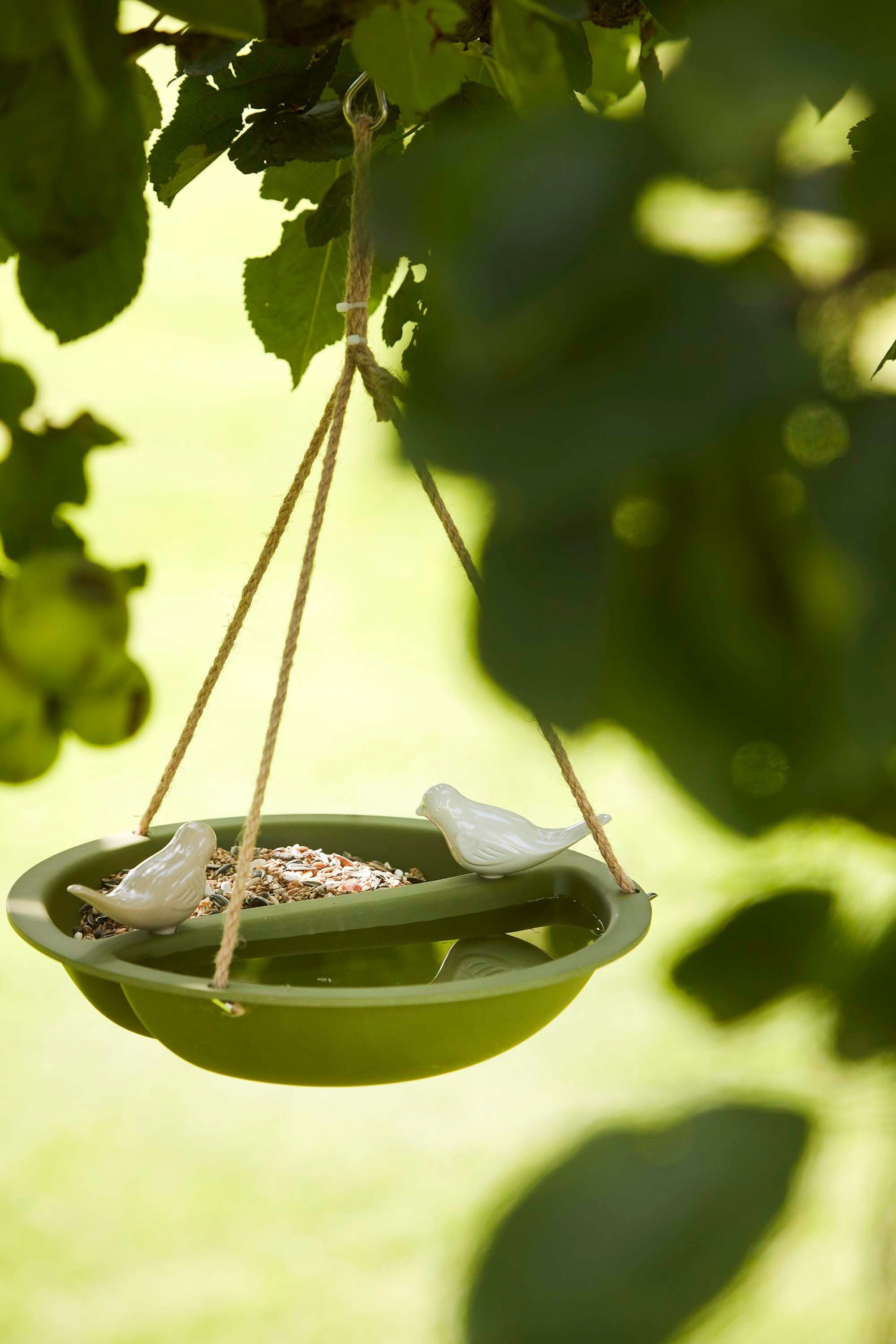 Bagno per uccelli / mangiatoia per uccelli colore verde