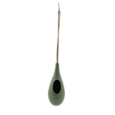 Green eucalyptus color drop bird feeder