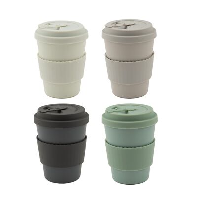 Travel mug/cup in PLA light grey, dark grey, sage green or green 350ml