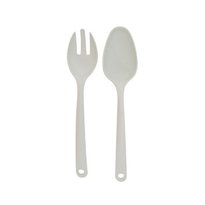 Green PLA salad servers 25cm