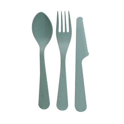 Sage Green 3-Piece PLA Cutlery Set