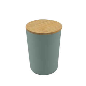 Boîte moyenne en PLA avec couvercle en bambou vert sauge