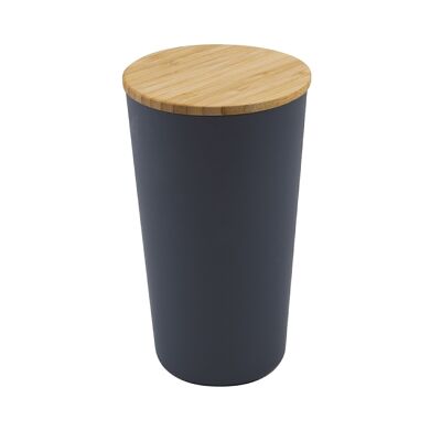 Caja de PLA con tapa de bambú gris oscuro