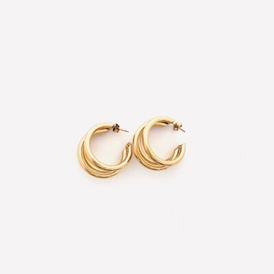 Tribus' 3 hoop earrings