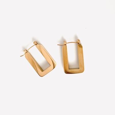‘Quadra' rectangle earrings