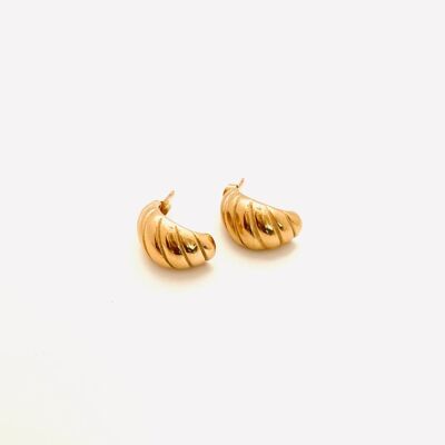 ‘Panis' croissant huggie earrings