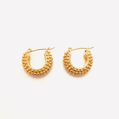 ‘Menda' speckled huggie hoop earrings