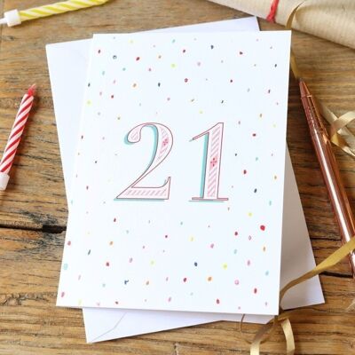 21 cumpleaños Tarjetas de felicitación