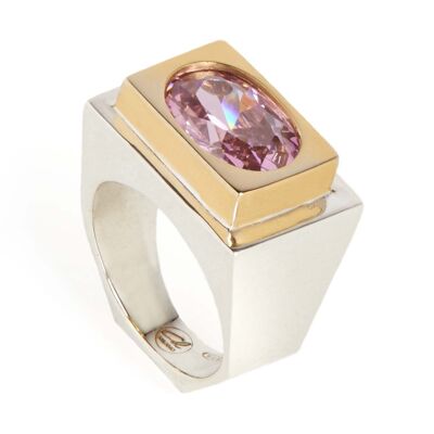 Anello Milano - 13 - Silver - Pink