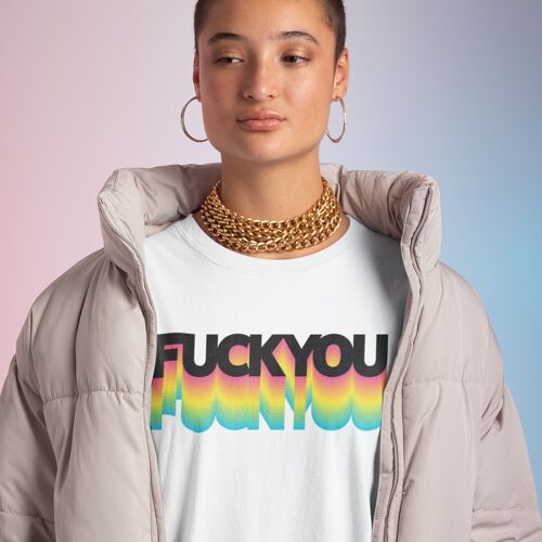 T-shirt fuck you rainbow