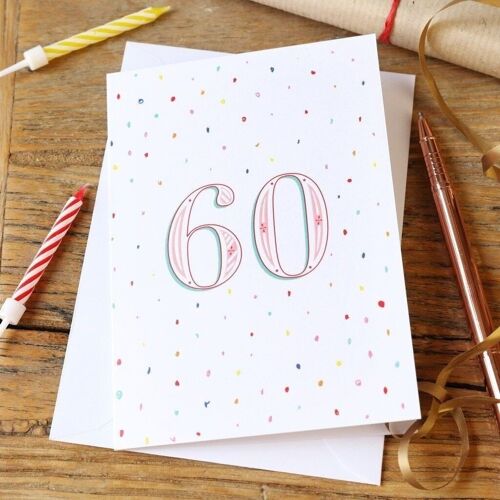 60th Birthday Greeting Card