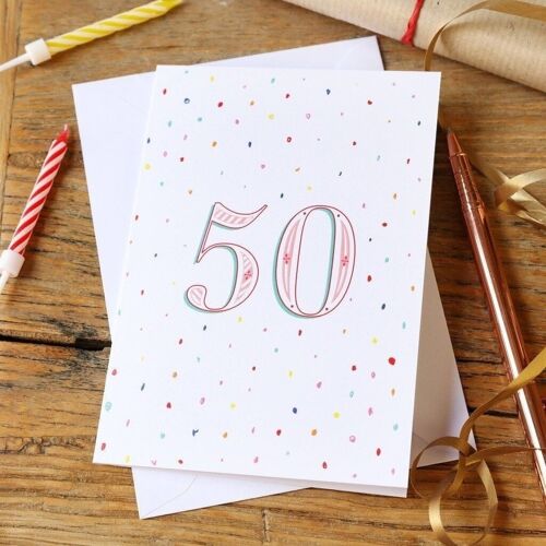 50th Birthday Greeting Card