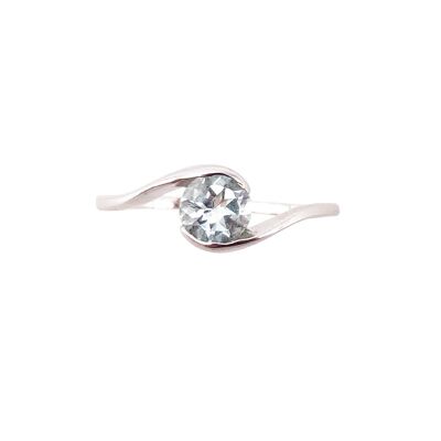 Aquamarine ring "Doriane" - Silver 925