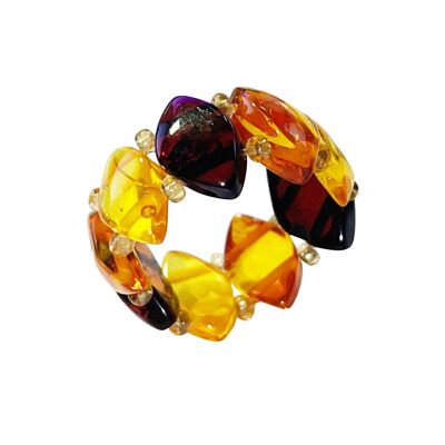 Baltic Amber ring - Size 56 cm to 64