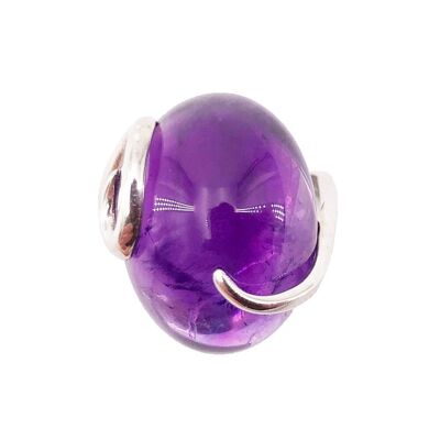 Amethyst Ring "Ocean" - 925 Silver