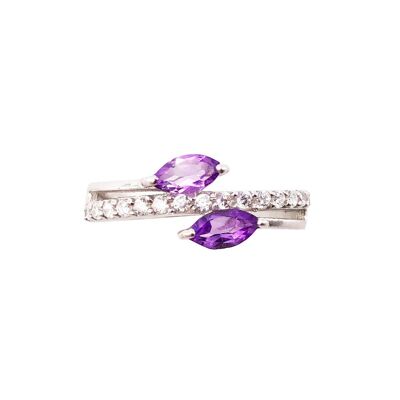 Amethyst-Ring "Valentine" - 925 Silber