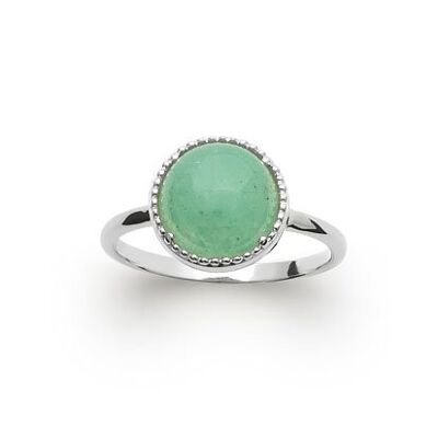 Aventurine Ring "Constantine" - 925 Silver