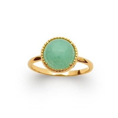 Aventurine Ring "Constantine" - 750 Gold Plated