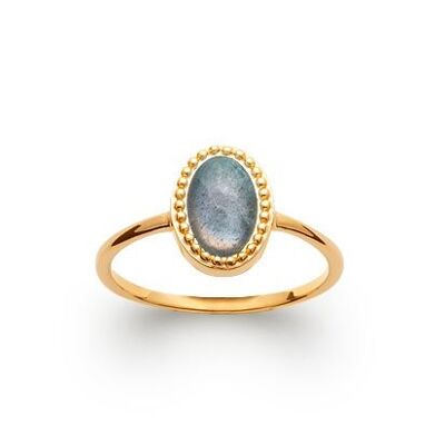 "Alexandra" Labradorite Ring - 750 Gold Plated