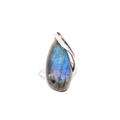 Labradorite Ring "Dove" - 925 Silver