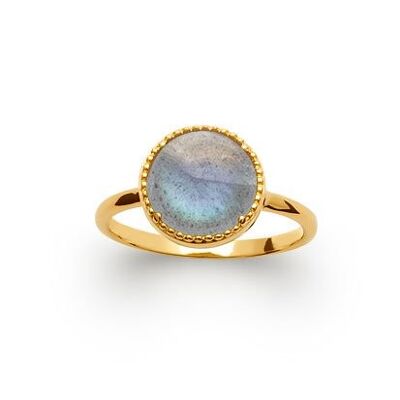 "Constantine" Labradorite Ring - 750 Gold Plated