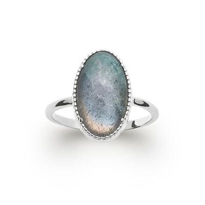 "Judith" Labradorit-Ring - 925 Silber