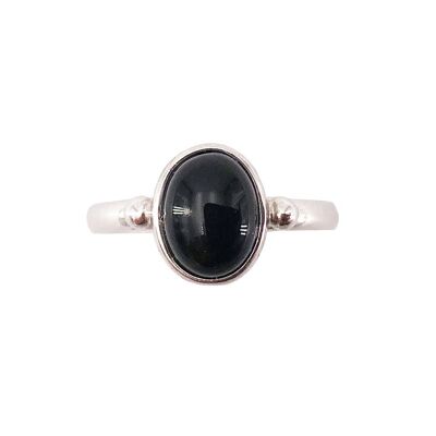 "Camille" black onyx ring - 925 silver