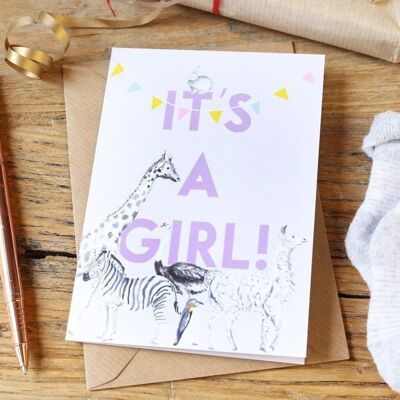 New Baby 'It's a Girl' Greeting Card