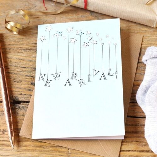 Starry 'New Arrival' Greeting Card