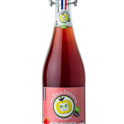 Pétillant Pur Jus de Pomme Framboise BIO 75CL