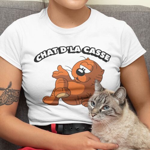 T-shirt chat d'la casse