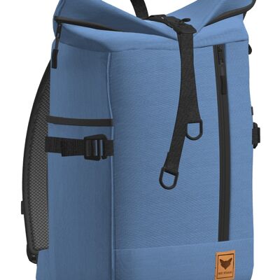 Purista SLIM | Mochila - roll top - azul vaquero