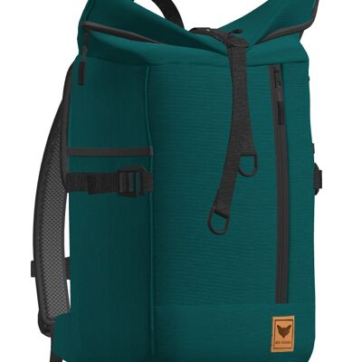 Purist SLIM | Backpack - roll top - petrol