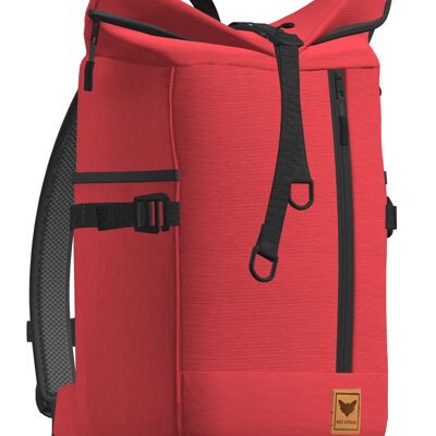 Purist SLIM | Backpack - roll top - red