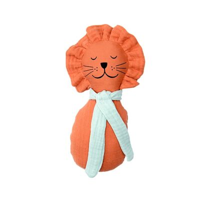 Organic rattle doll lion