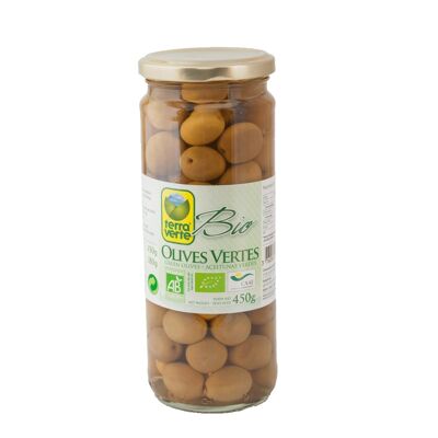 Aceituna manzanilla verde con hueso ECO en conserva 280 g